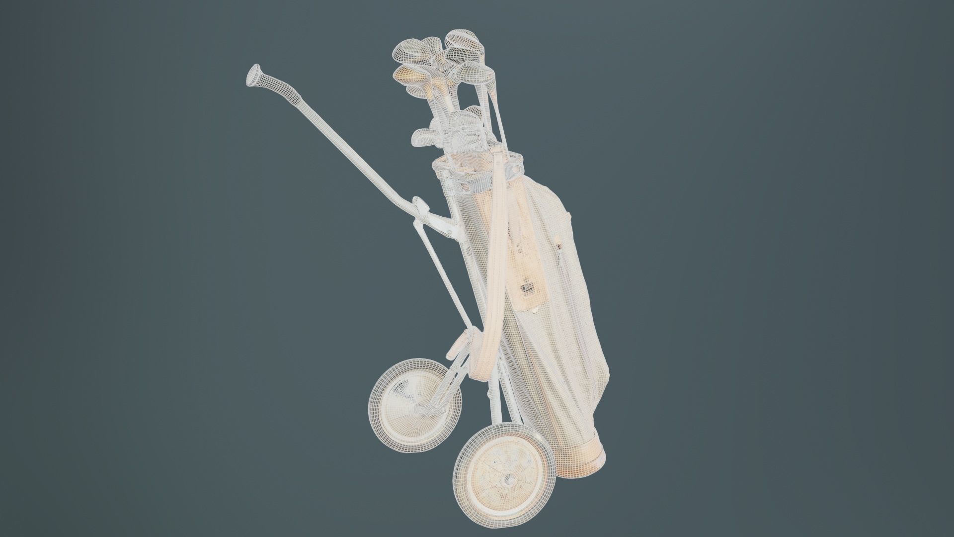 Golf Cart Low-poly 3D model_10