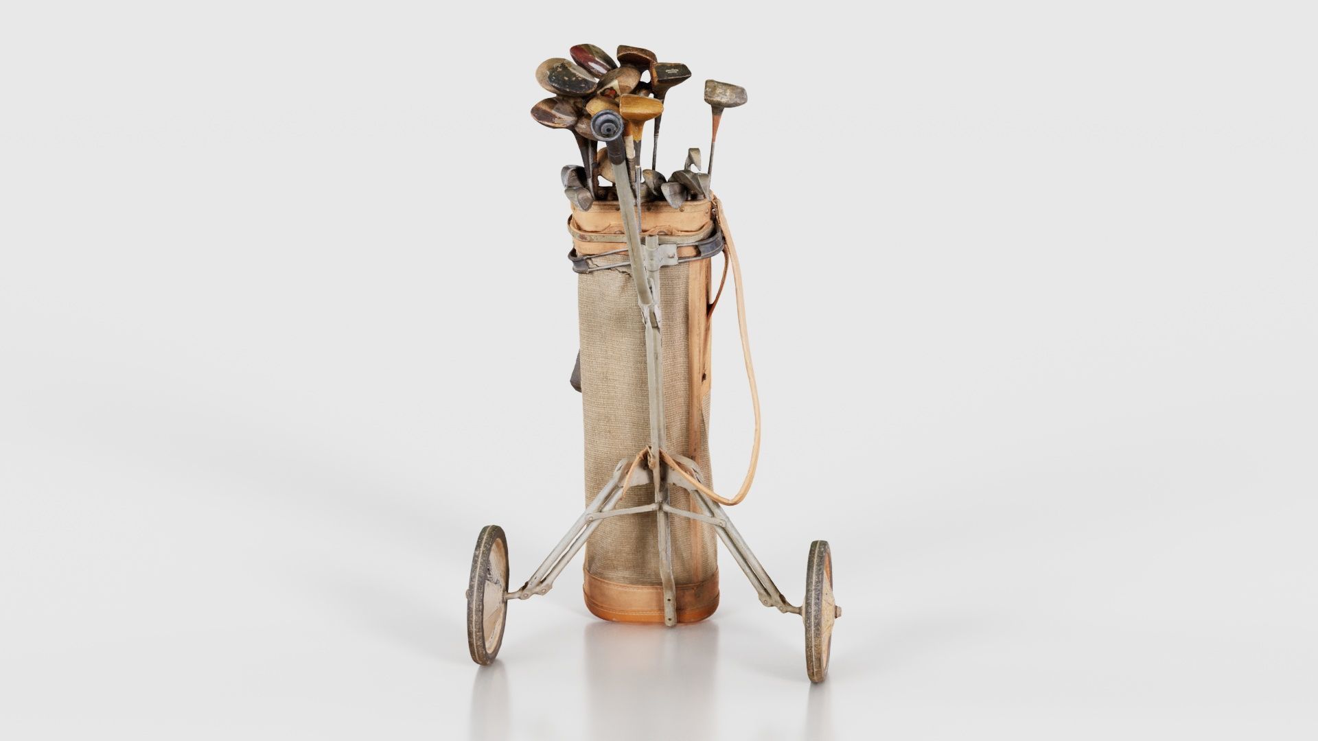 Golf Cart Low-poly 3D model_23