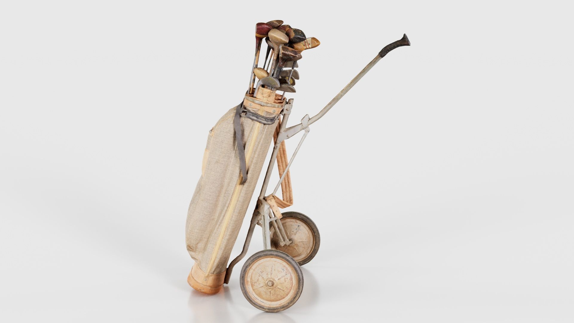 Golf Cart Low-poly 3D model_26