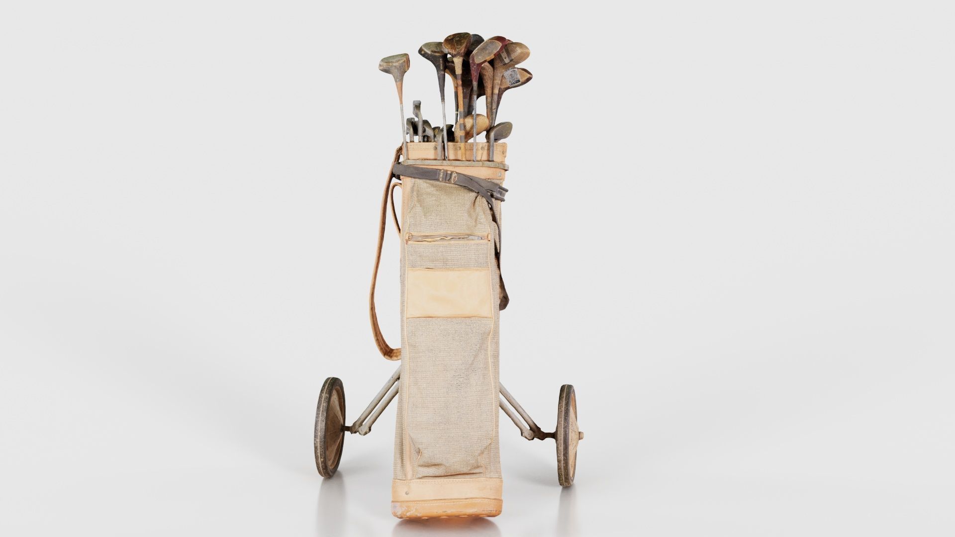 Golf Cart Low-poly 3D model_17