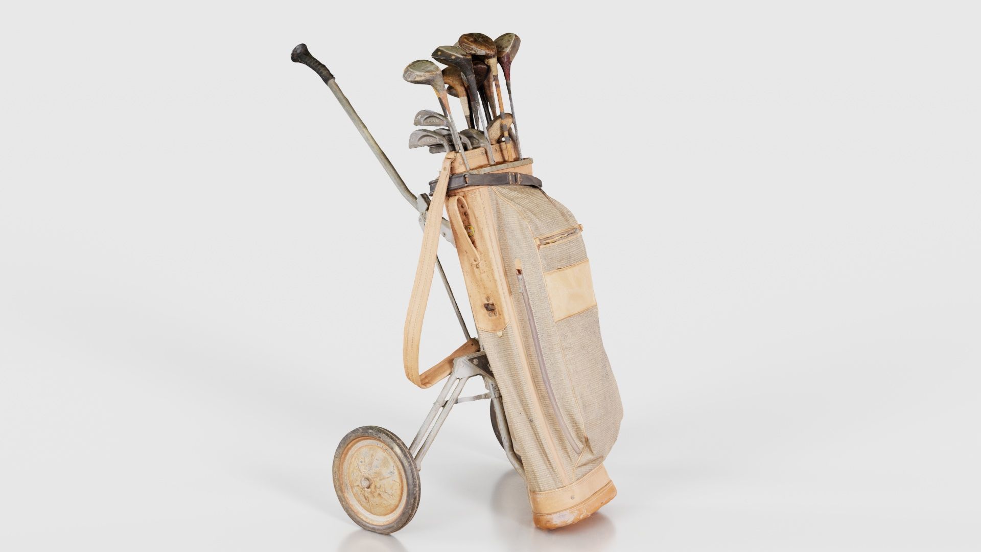 Golf Cart Low-poly 3D model_19