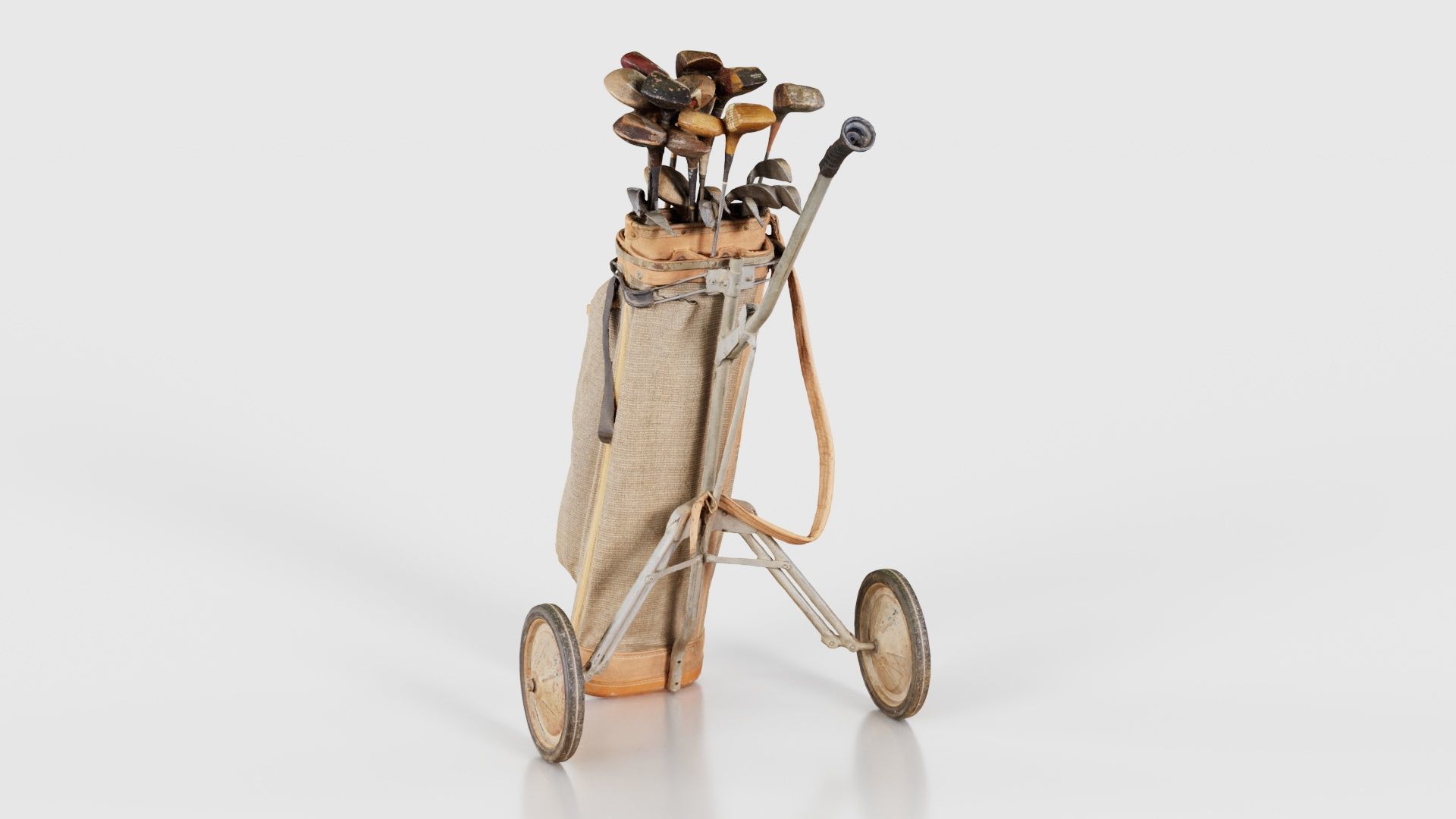 Golf Cart Low-poly 3D model_24