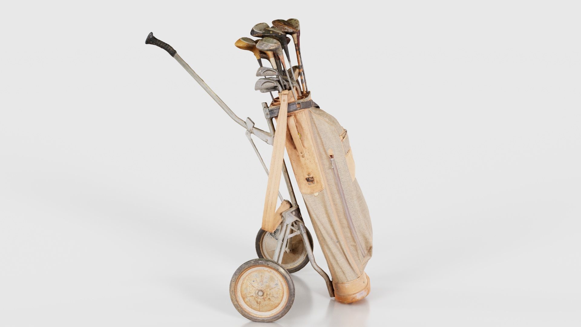 Golf Cart Low-poly 3D model_20