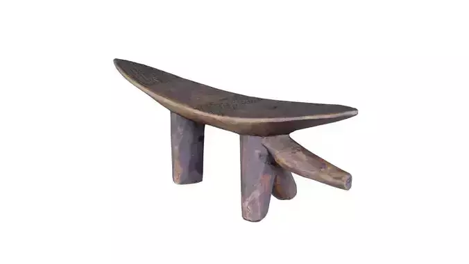 Headrest Africa Wood Furniture Prop 01