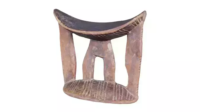 Headrest Africa Wood Furniture Prop 03