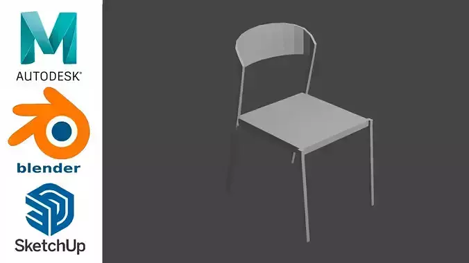 Chair - Silla 3D model 3D model 3D model