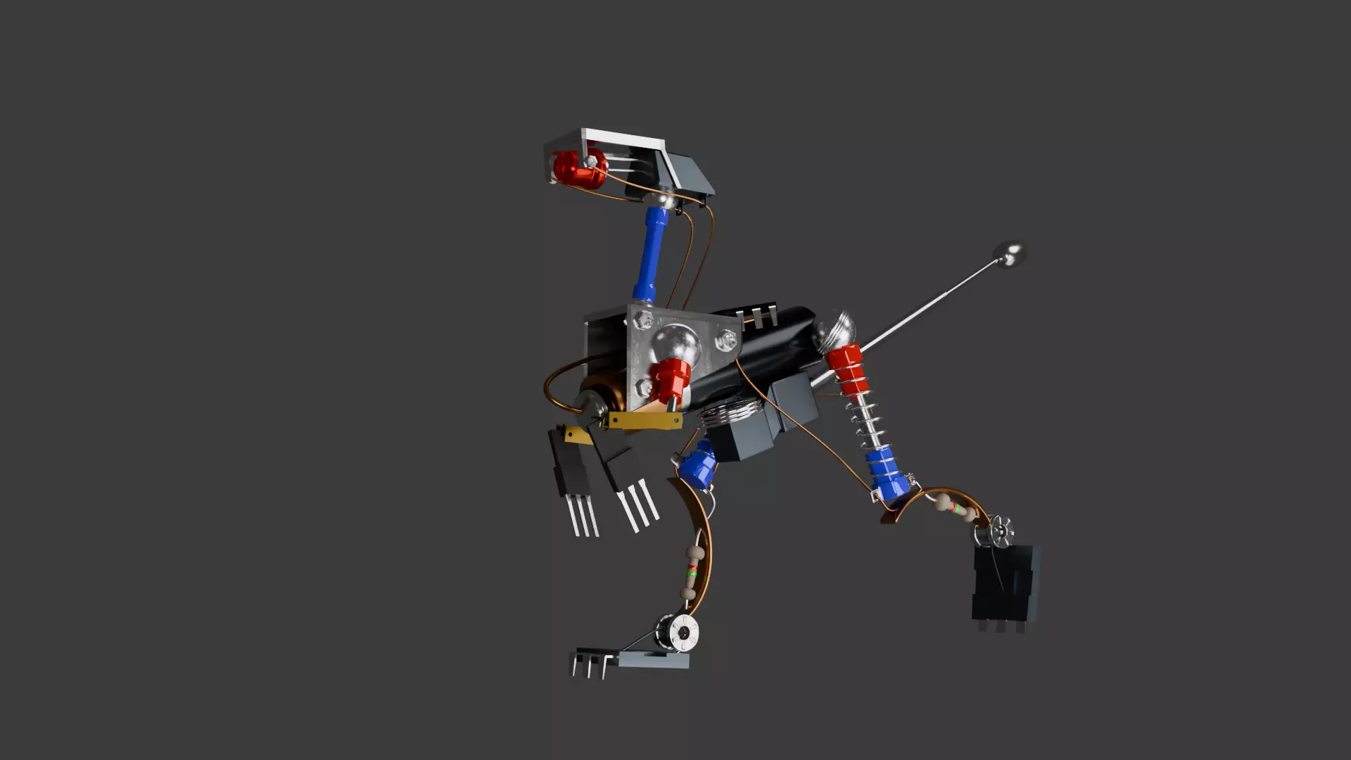 Mechanical Raptor 3D model_0