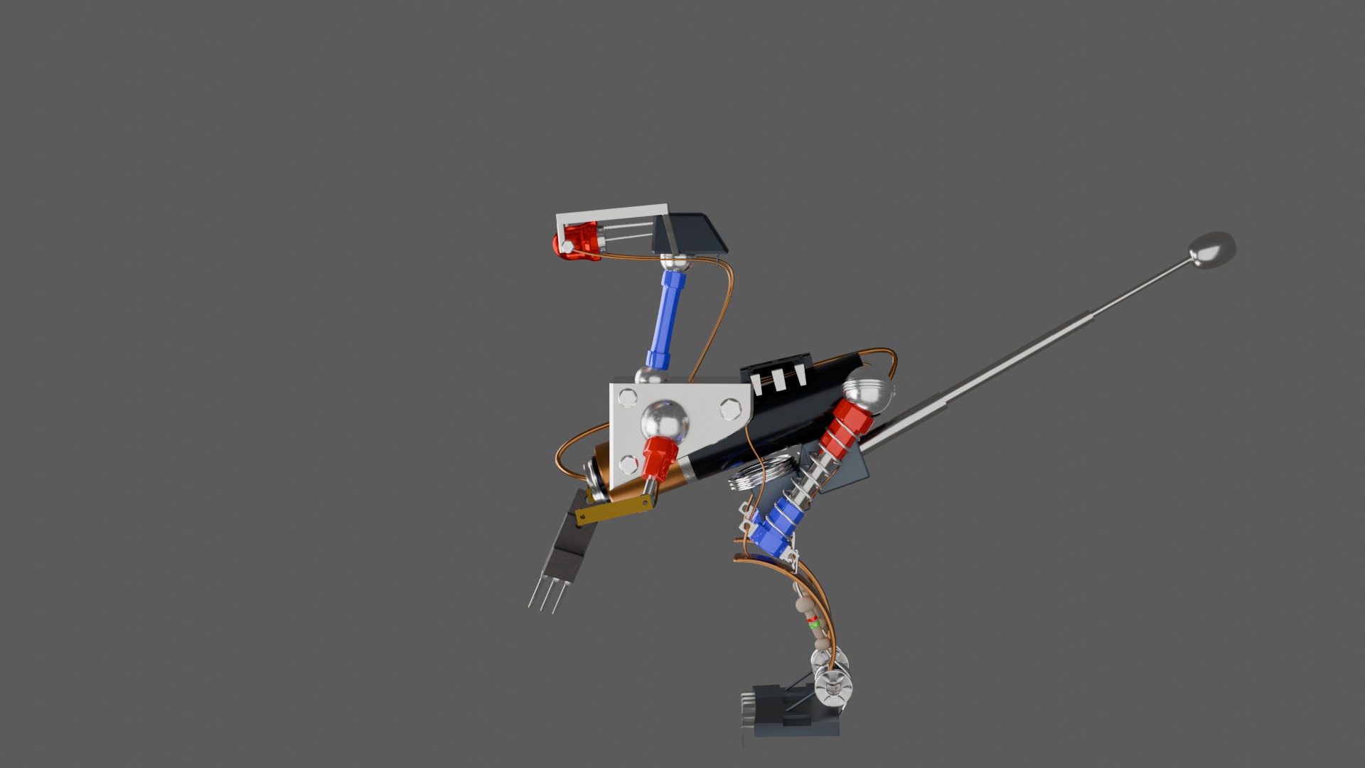 Mechanical Raptor 3D model_1