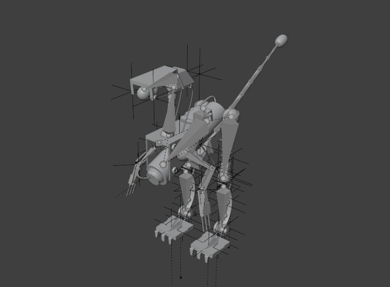 Mechanical Raptor 3D model_3