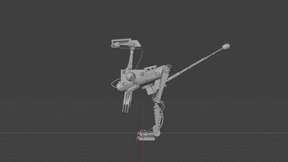 Mechanical Raptor 3D model_4