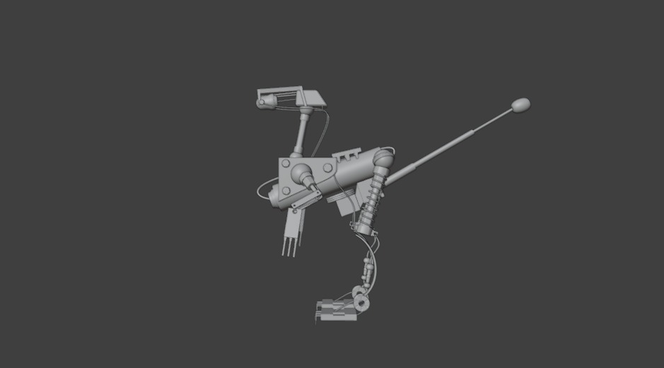 Mechanical Raptor 3D model_5