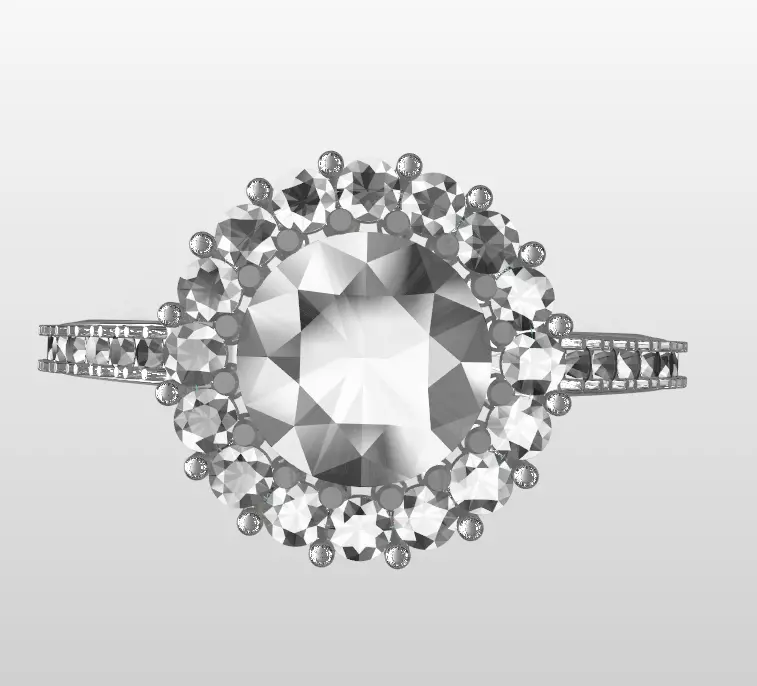 engagement ring 3D print model