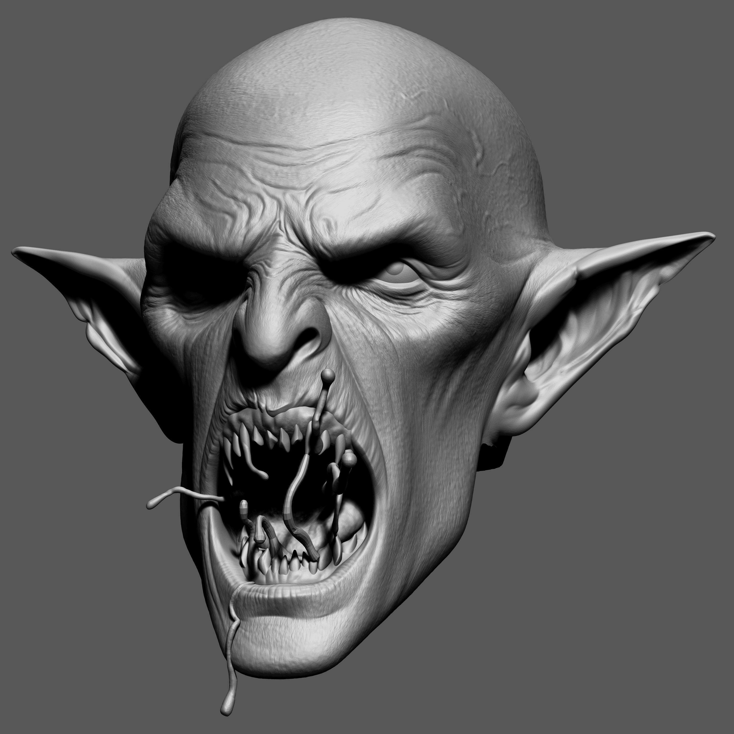 VAMPIRE BUST 3D print model_7