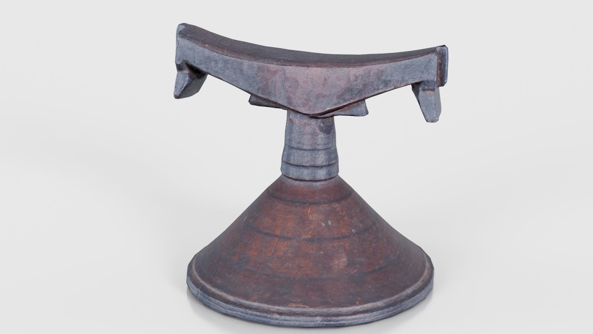 Headrest Africa Wood Furniture Prop 13 Low-poly 3D model_22