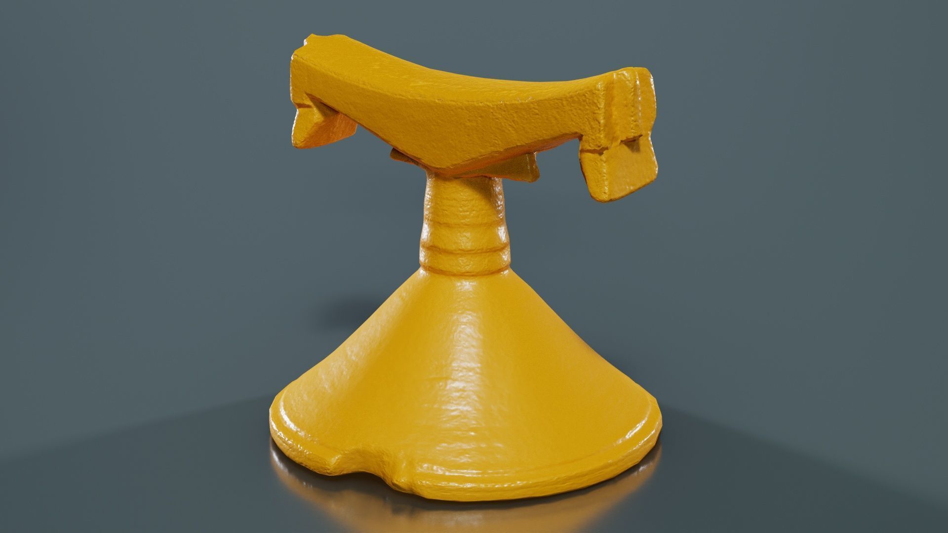 Headrest Africa Wood Furniture Prop 13 Low-poly 3D model_12