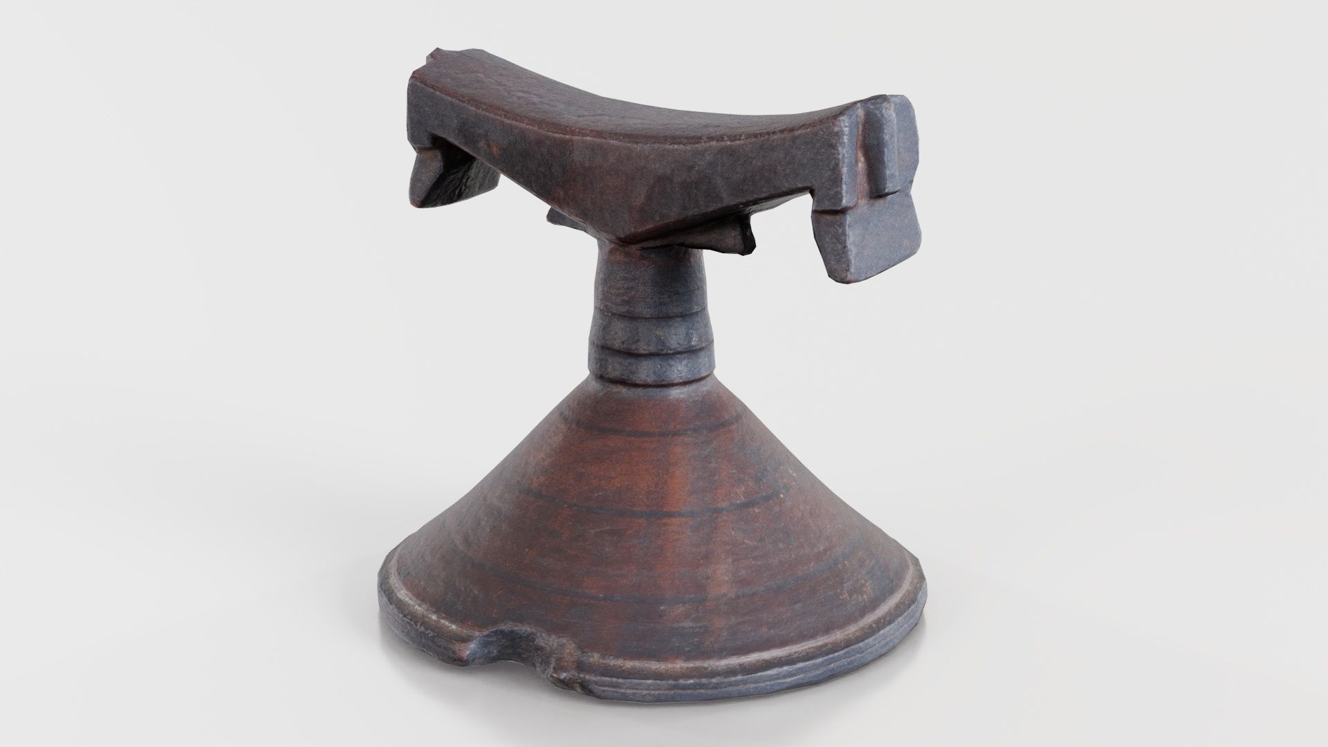 Headrest Africa Wood Furniture Prop 13 Low-poly 3D model_1