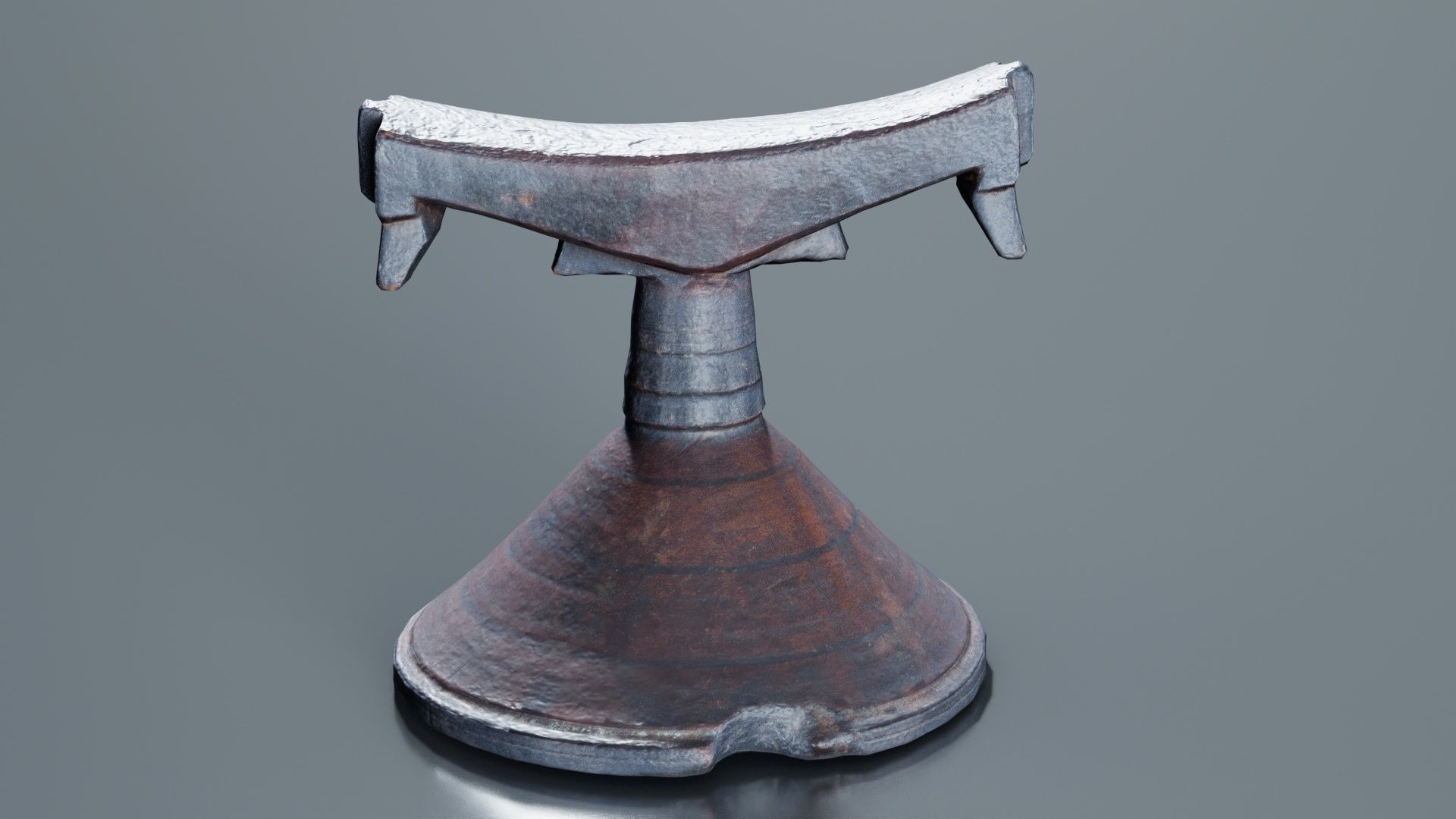 Headrest Africa Wood Furniture Prop 13 Low-poly 3D model_2