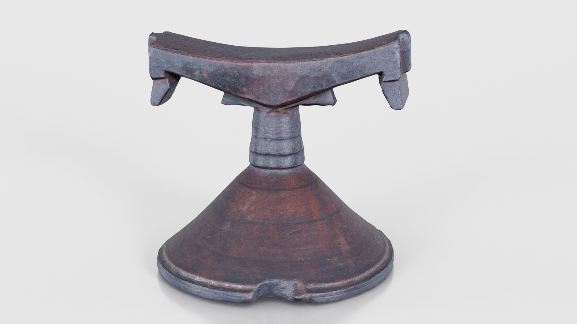 Headrest Africa Wood Furniture Prop 13 Low-poly 3D model_16