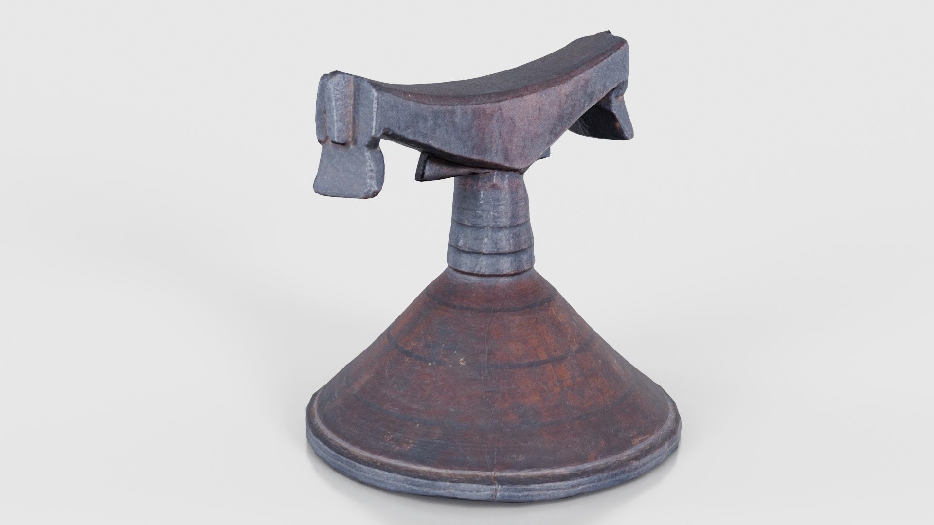 Headrest Africa Wood Furniture Prop 13 Low-poly 3D model_24