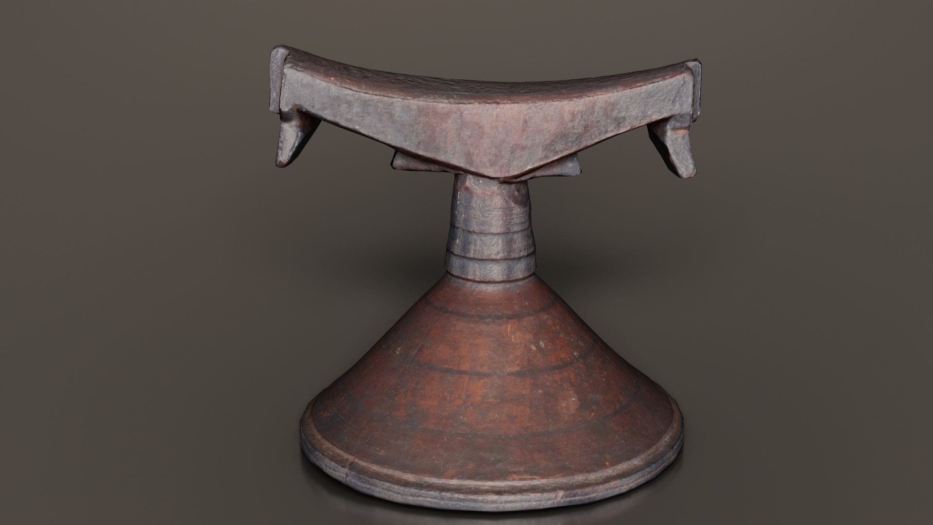Headrest Africa Wood Furniture Prop 13 Low-poly 3D model_7
