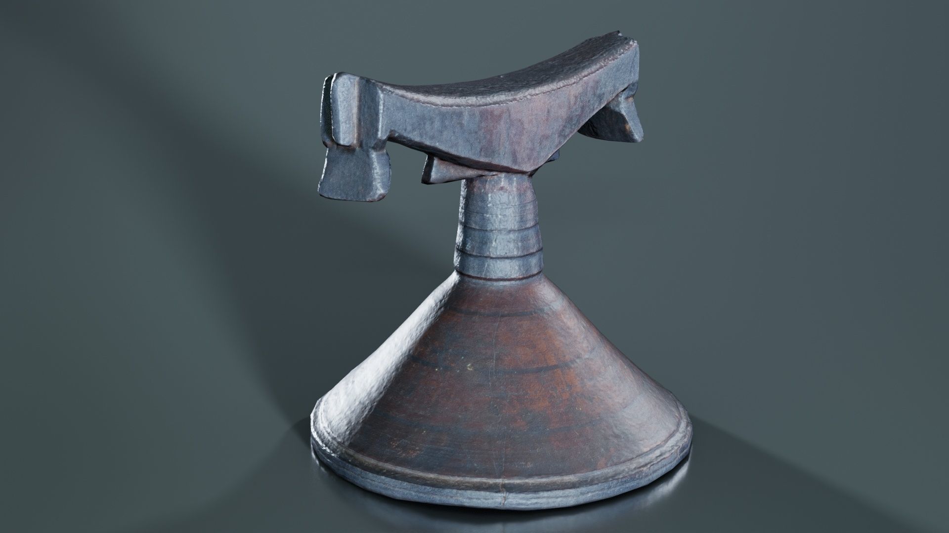 Headrest Africa Wood Furniture Prop 13 Low-poly 3D model_3