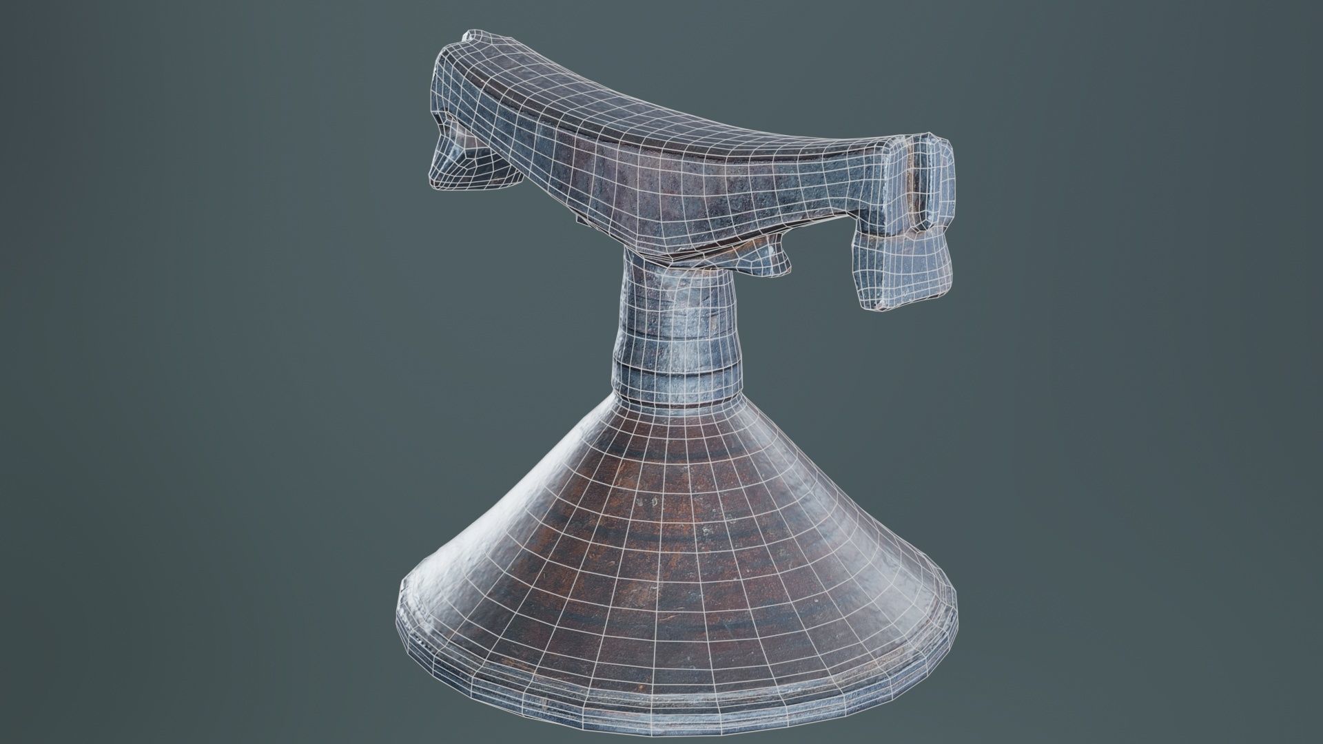 Headrest Africa Wood Furniture Prop 13 Low-poly 3D model_10