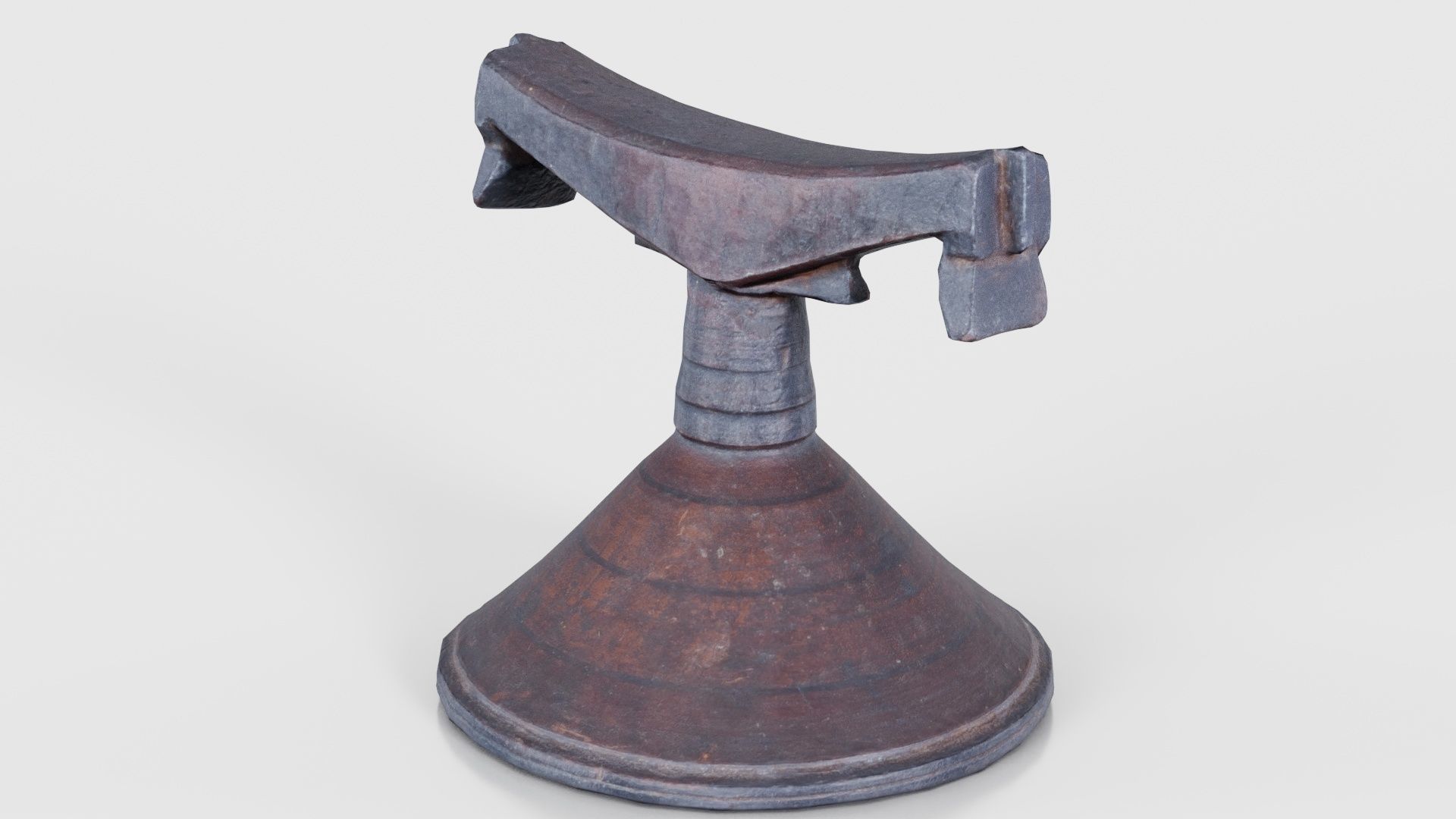 Headrest Africa Wood Furniture Prop 13 Low-poly 3D model_21