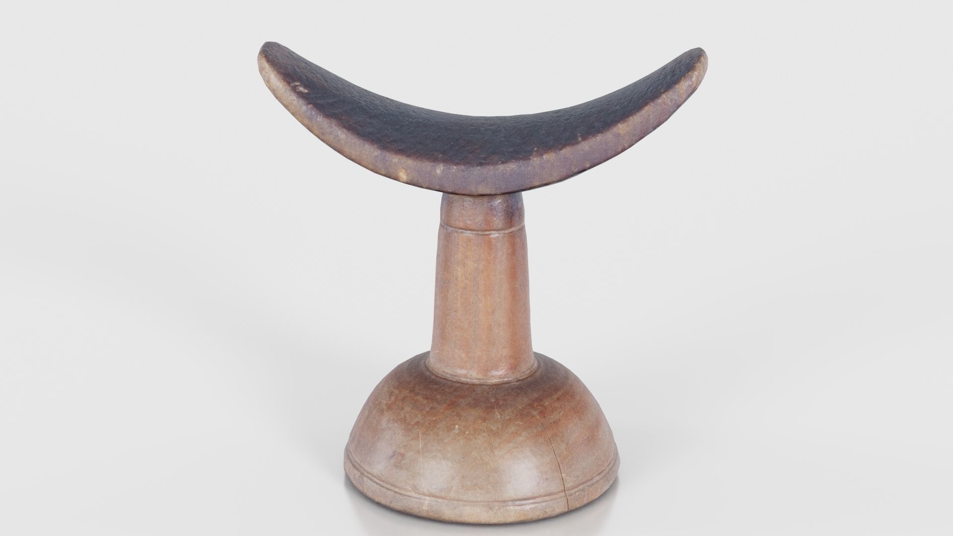 Headrest Africa Wood Furniture Prop 14 Low-poly 3D model_16