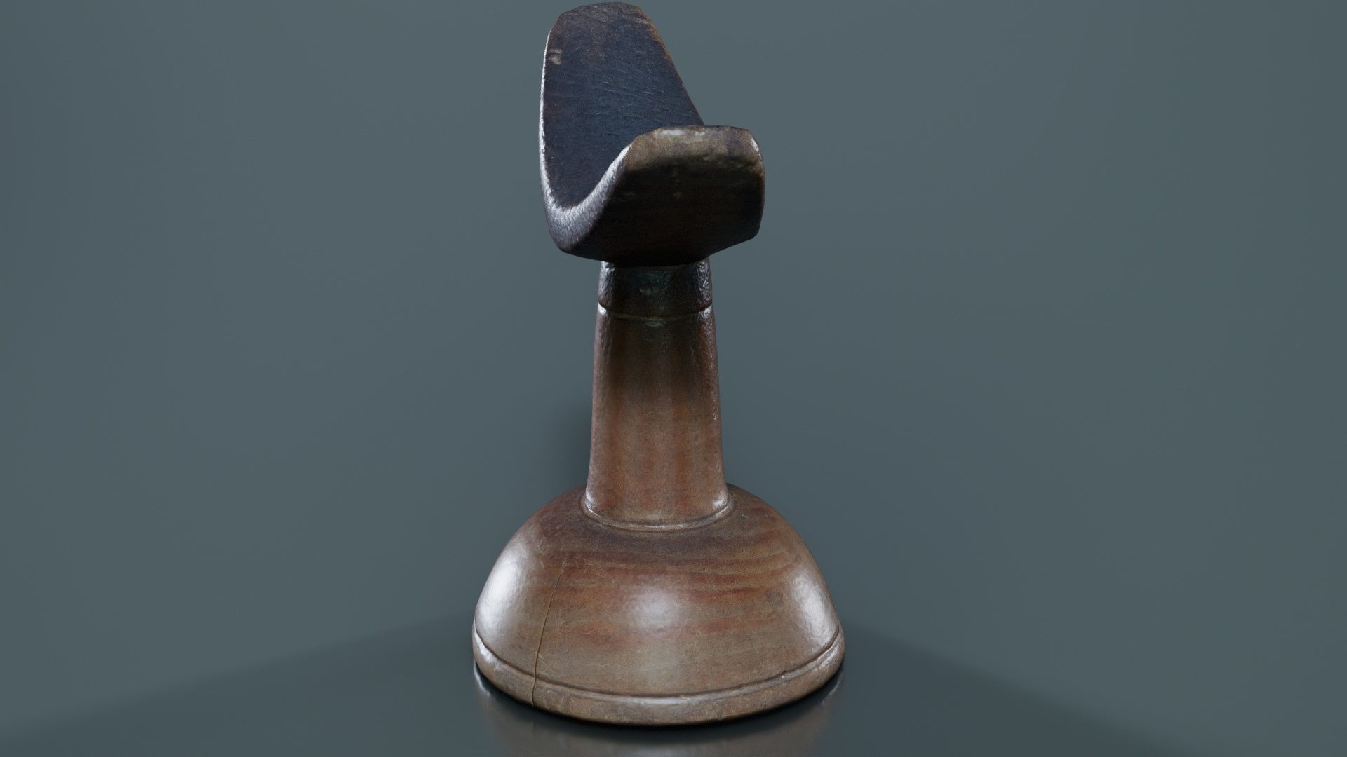 Headrest Africa Wood Furniture Prop 14 Low-poly 3D model_2