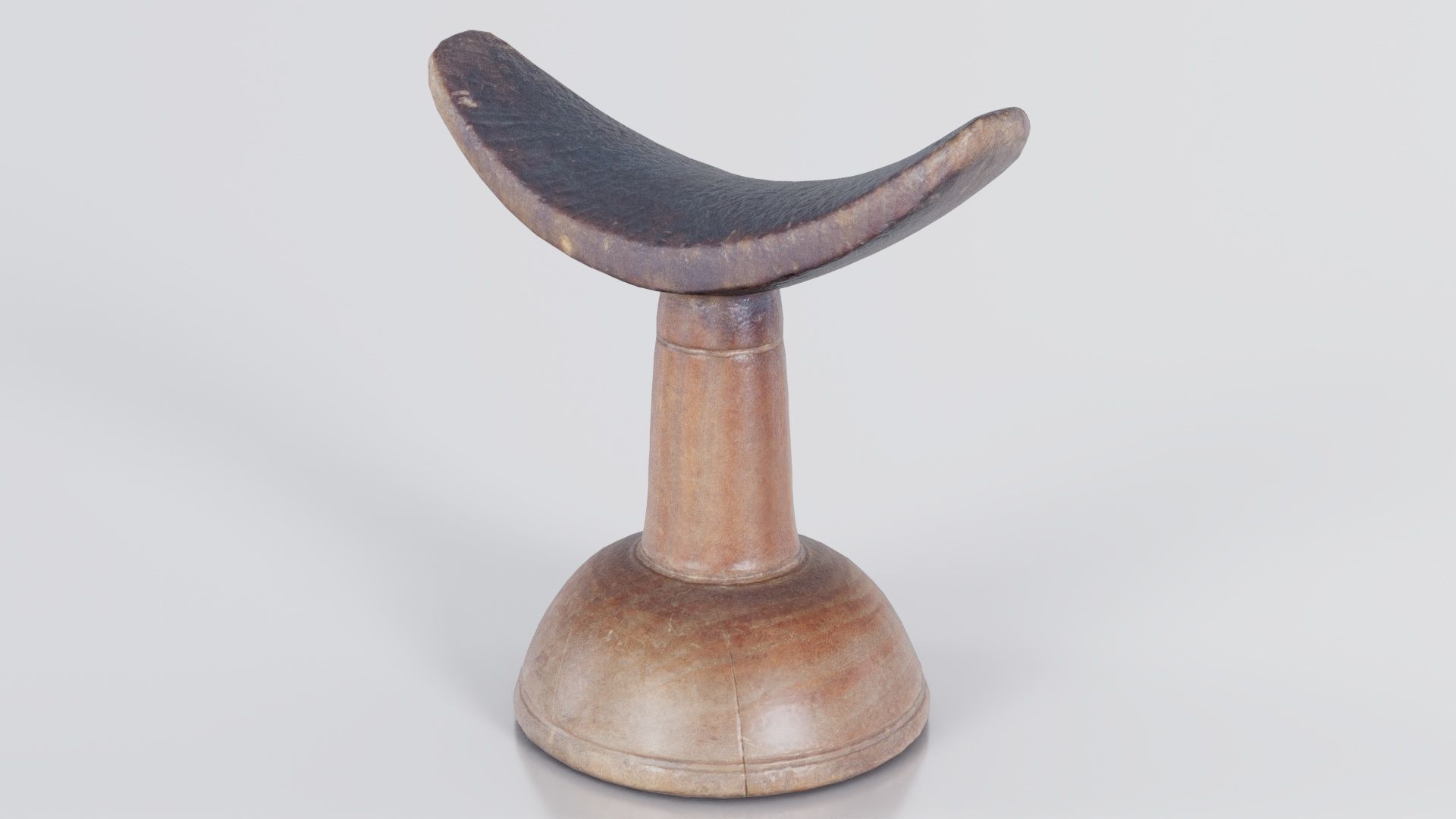 Headrest Africa Wood Furniture Prop 14 Low-poly 3D model_7