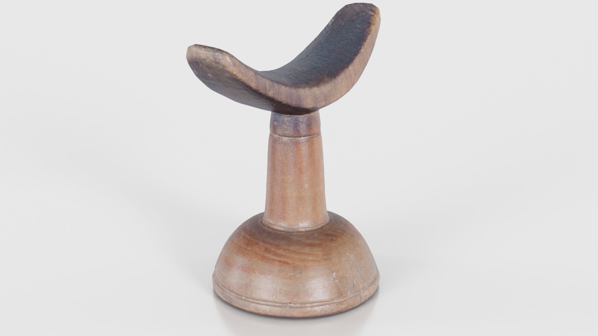 Headrest Africa Wood Furniture Prop 14 Low-poly 3D model_24
