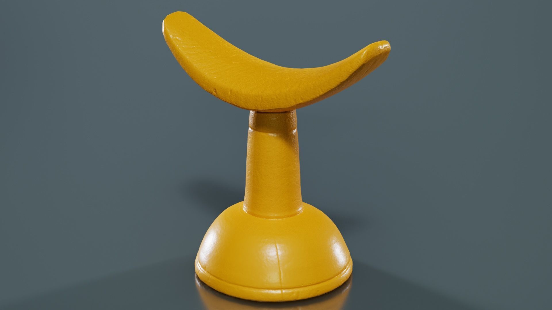 Headrest Africa Wood Furniture Prop 14 Low-poly 3D model_12