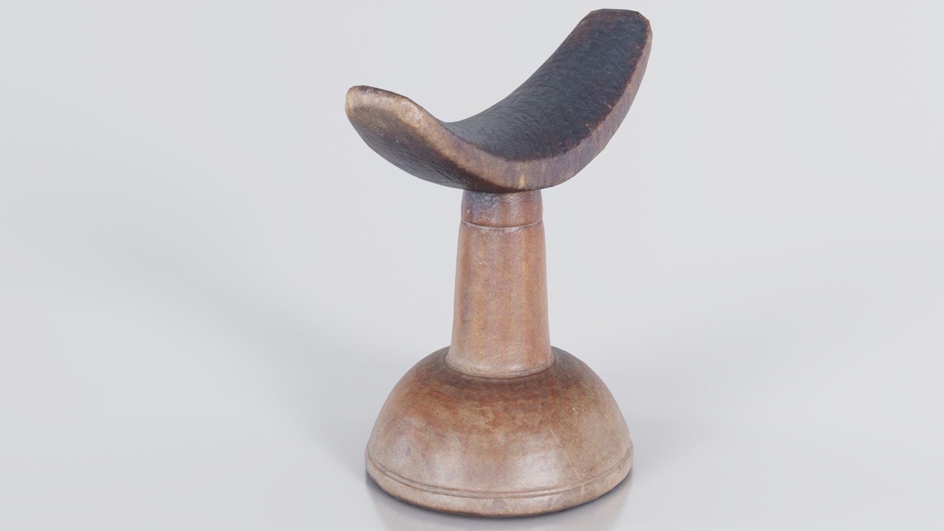 Headrest Africa Wood Furniture Prop 14 Low-poly 3D model_8