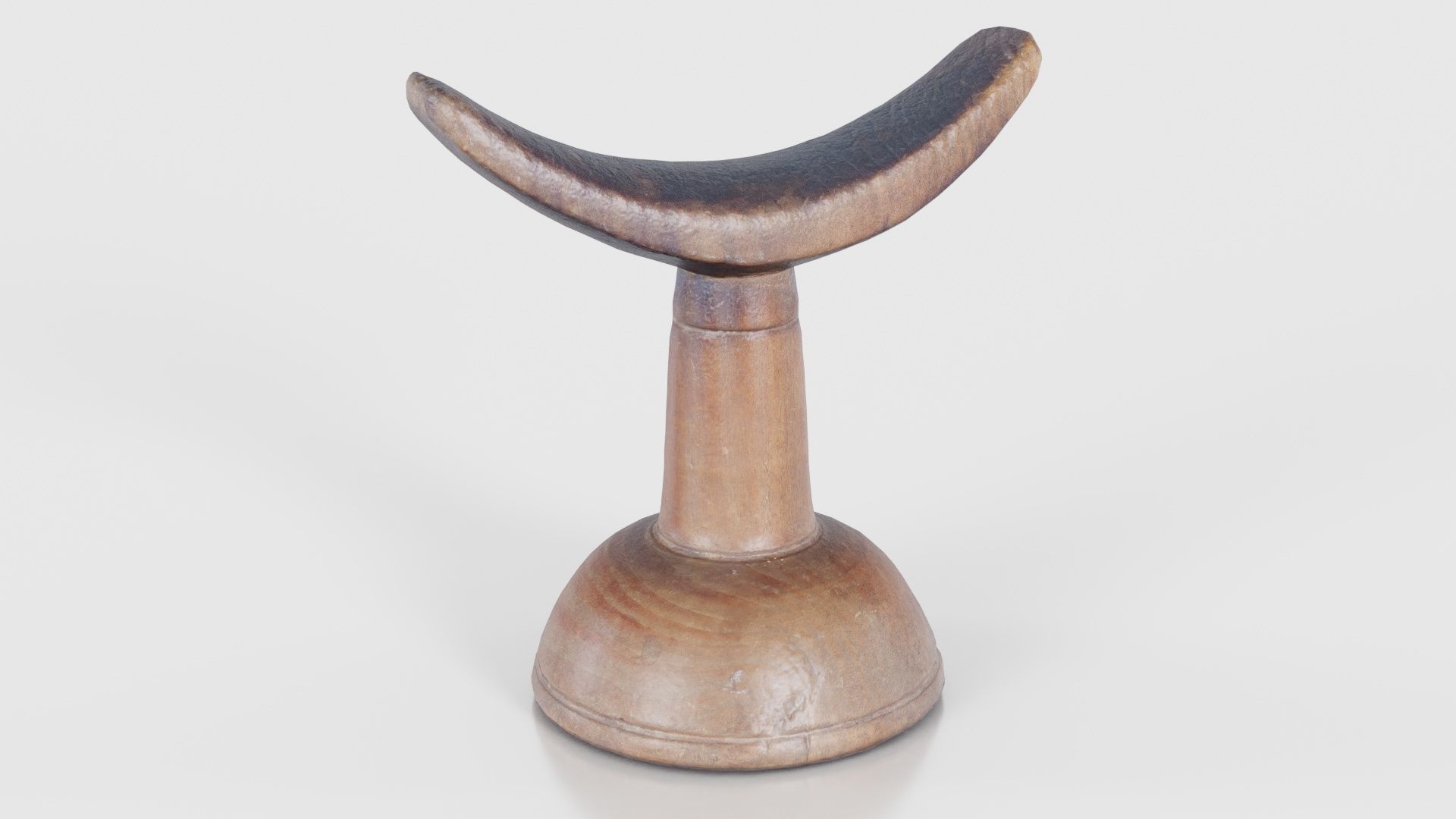 Headrest Africa Wood Furniture Prop 14 Low-poly 3D model_23