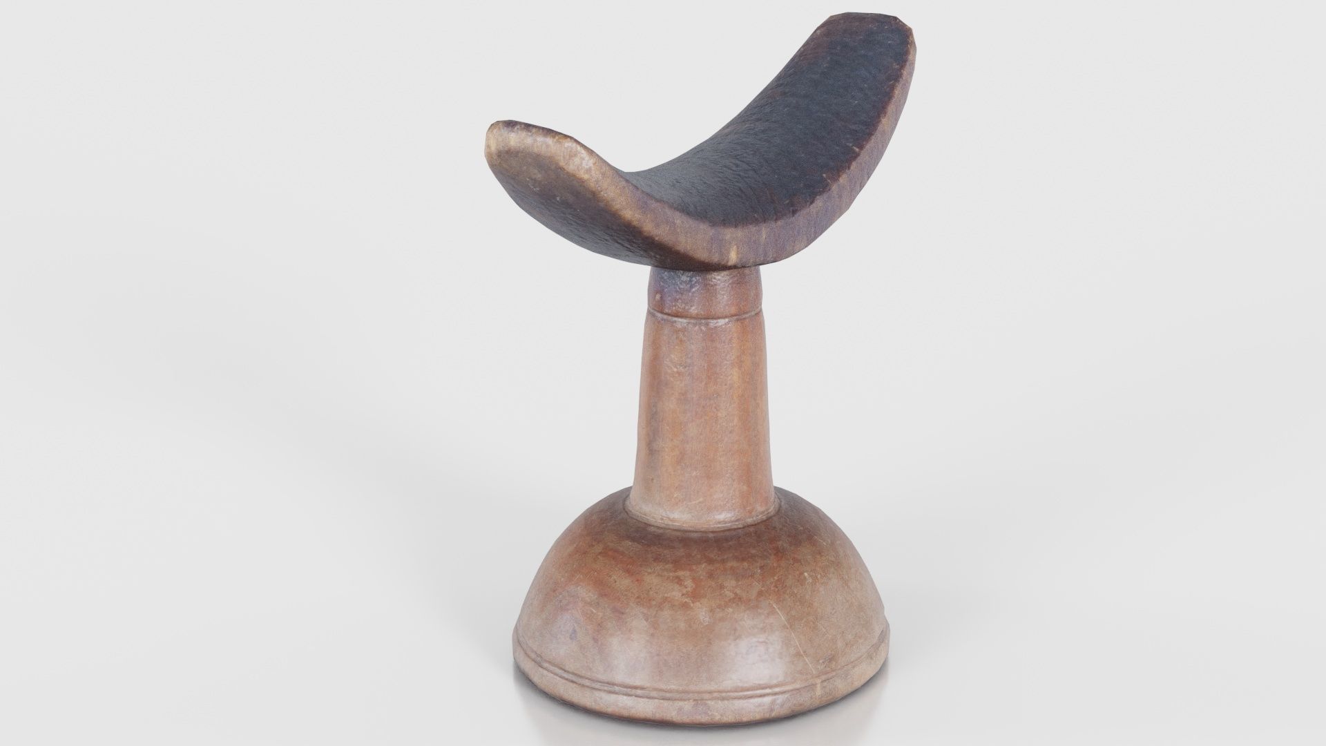 Headrest Africa Wood Furniture Prop 14 Low-poly 3D model_18
