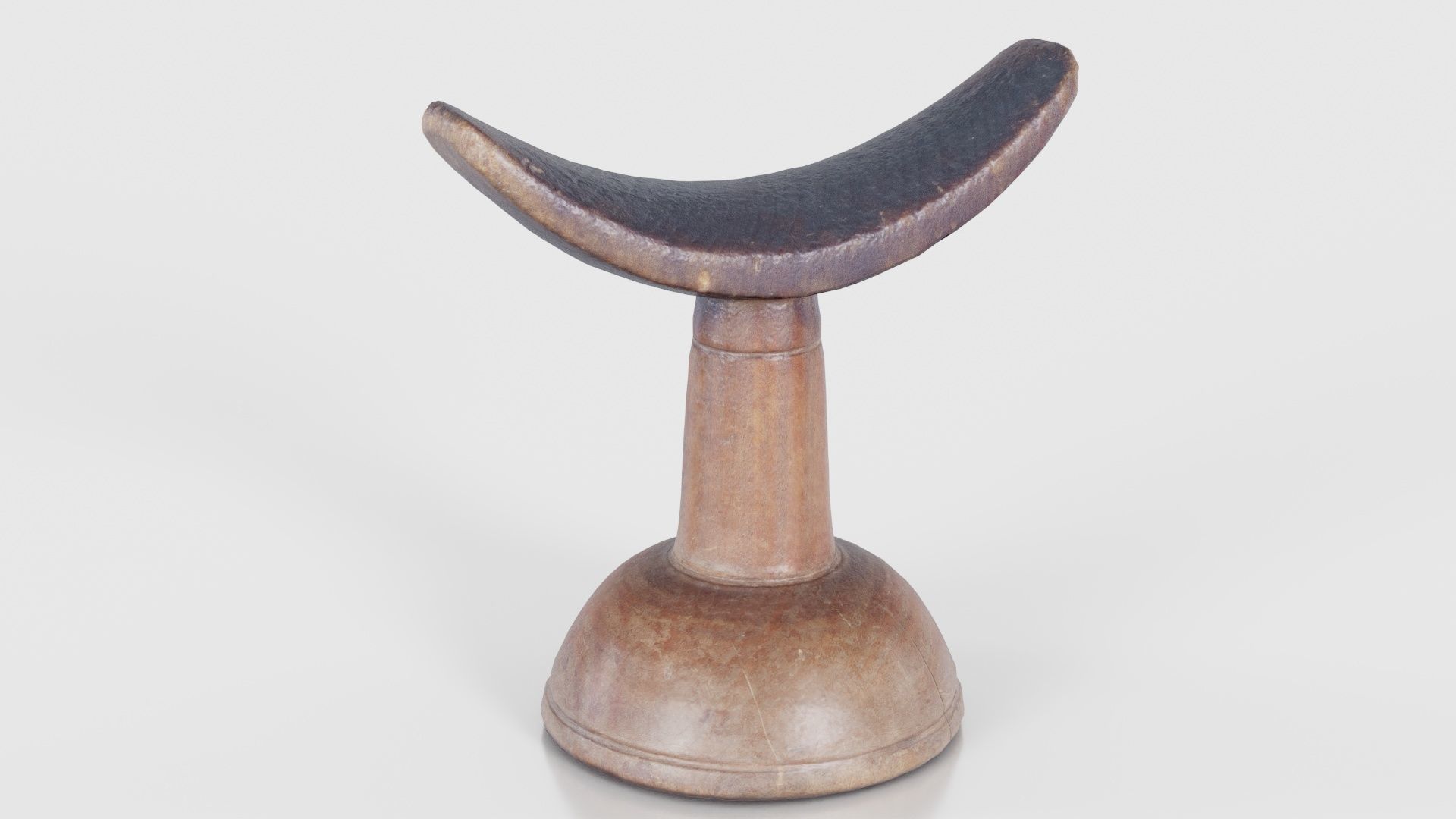 Headrest Africa Wood Furniture Prop 14 Low-poly 3D model_17