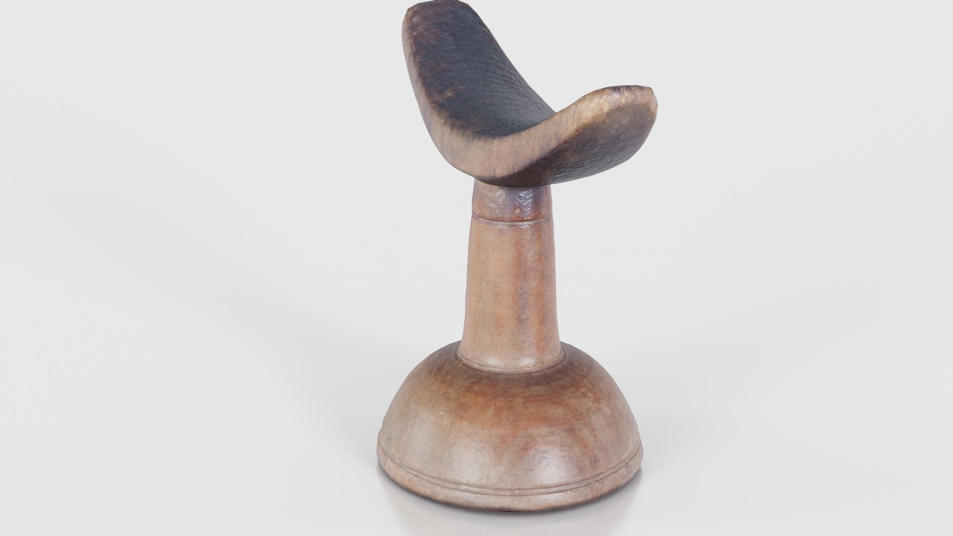 Headrest Africa Wood Furniture Prop 14 Low-poly 3D model_20
