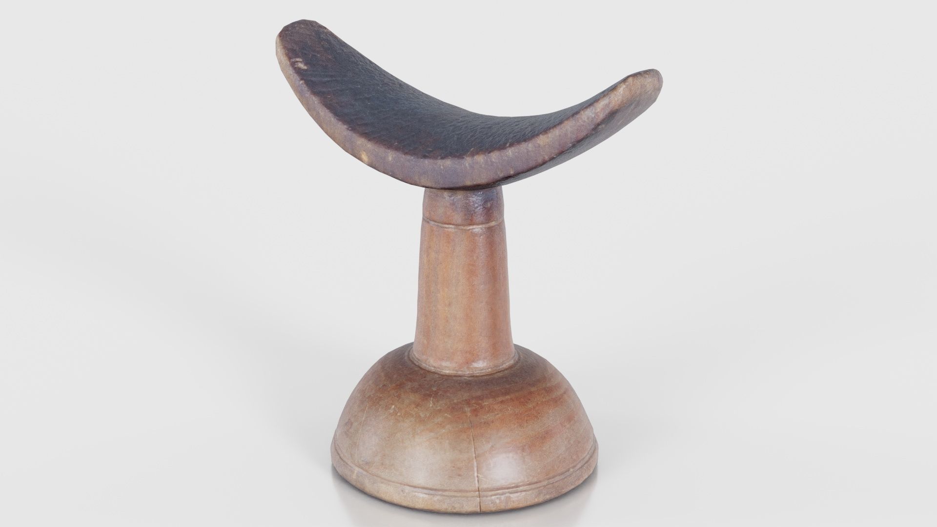 Headrest Africa Wood Furniture Prop 14 Low-poly 3D model_15