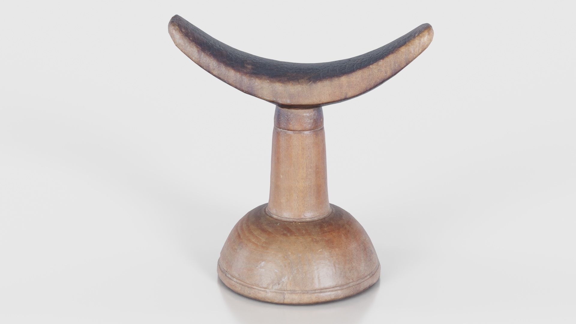 Headrest Africa Wood Furniture Prop 14 Low-poly 3D model_22