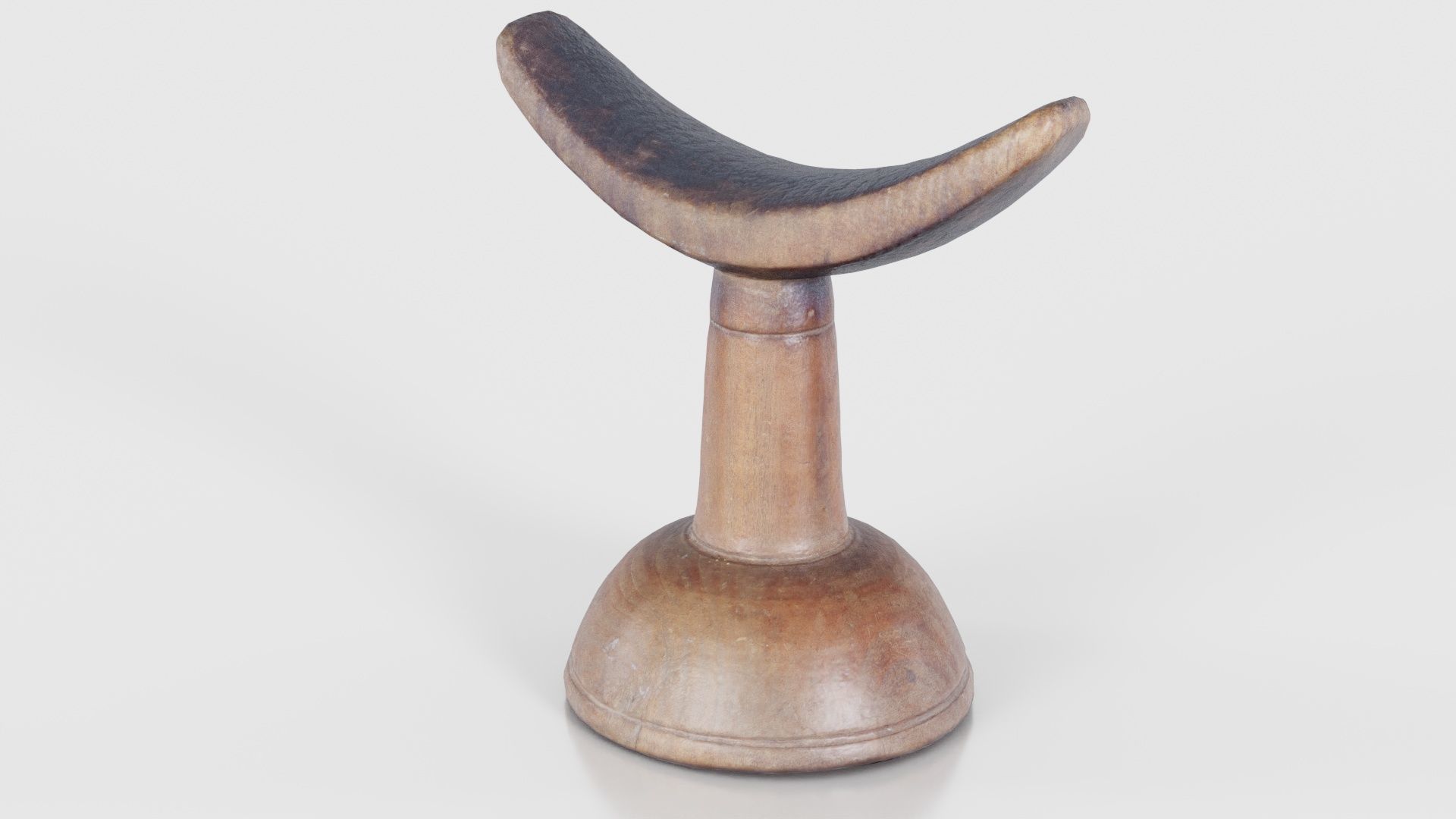 Headrest Africa Wood Furniture Prop 14 Low-poly 3D model_21