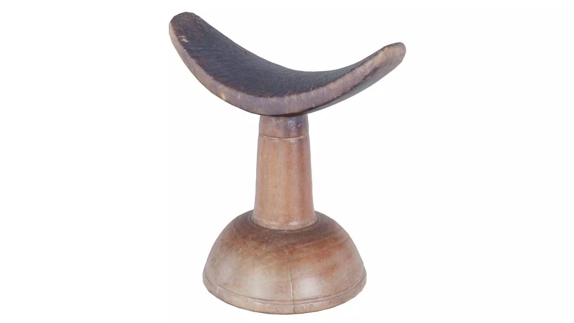Headrest Africa Wood Furniture Prop 14 Low-poly 3D model_0