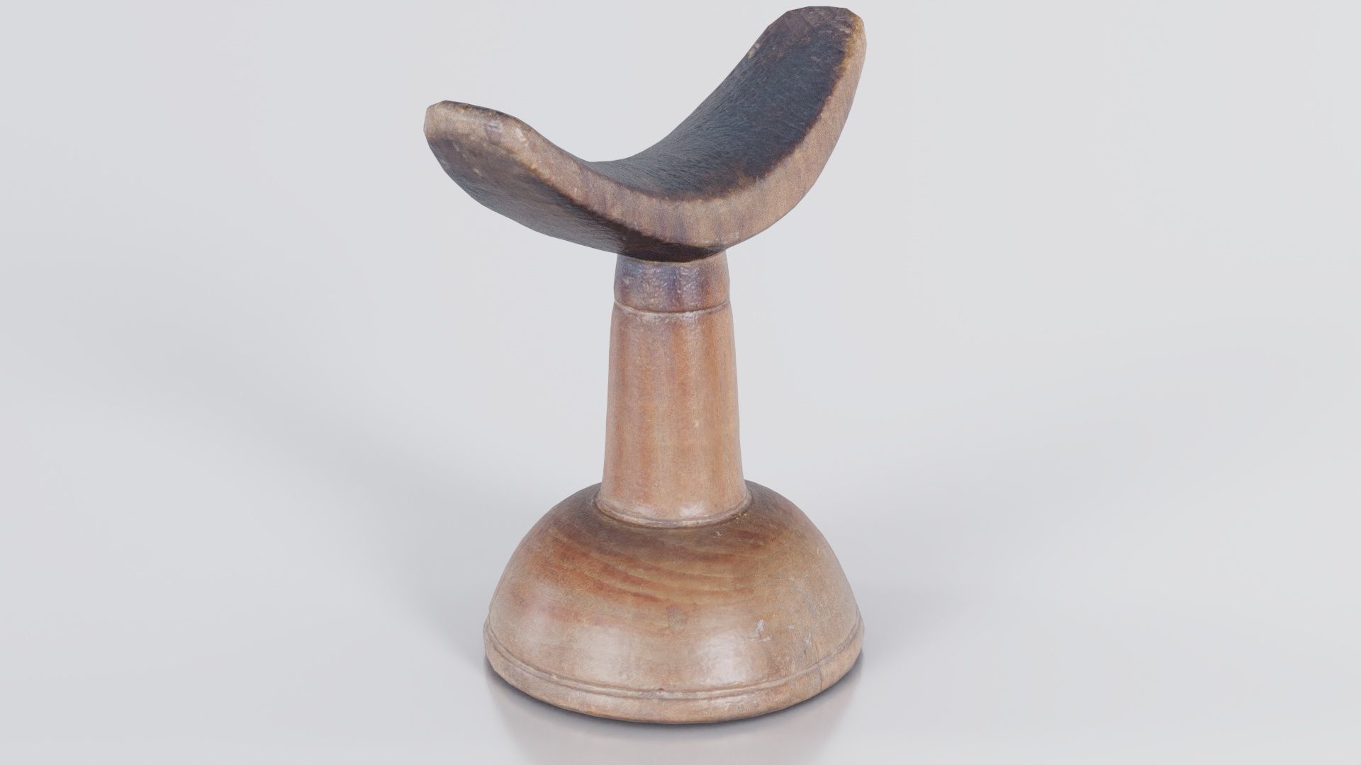 Headrest Africa Wood Furniture Prop 14 Low-poly 3D model_4