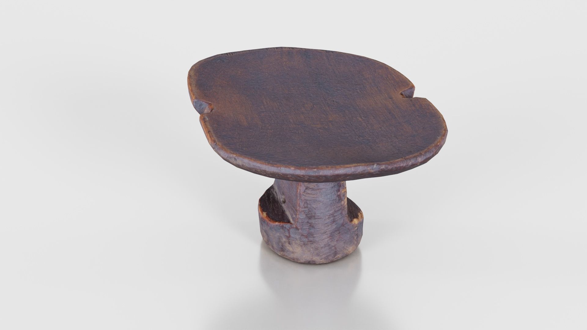 Headrest Africa Wood Furniture Prop 16 Low-poly 3D model_20