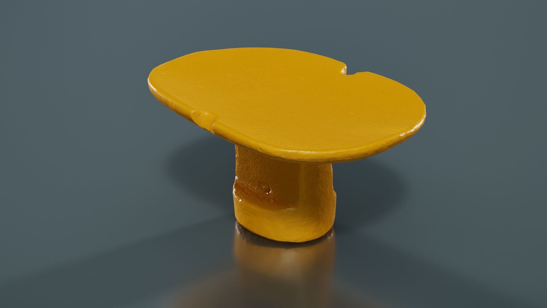 Headrest Africa Wood Furniture Prop 16 Low-poly 3D model_13