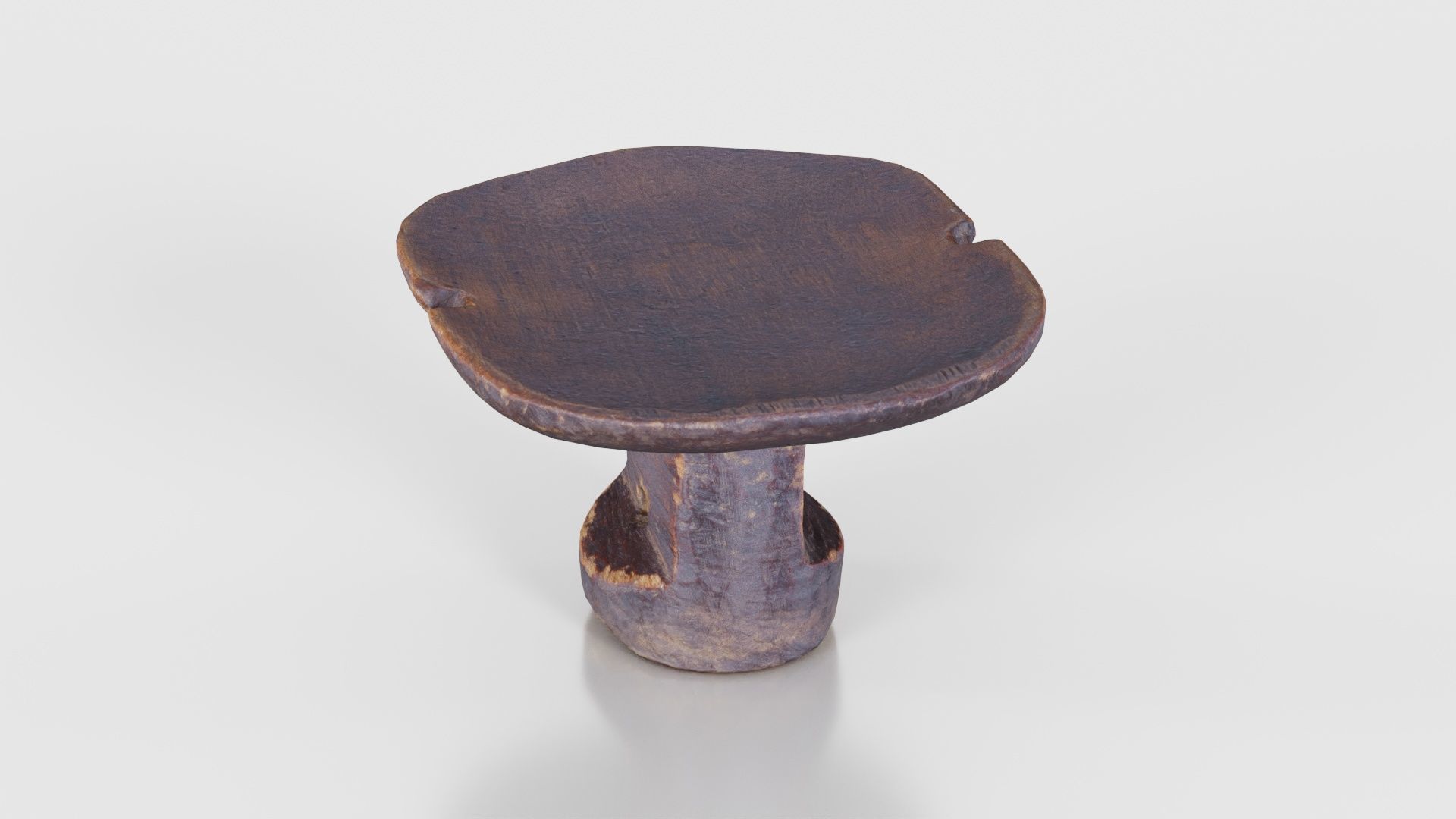 Headrest Africa Wood Furniture Prop 16 Low-poly 3D model_26