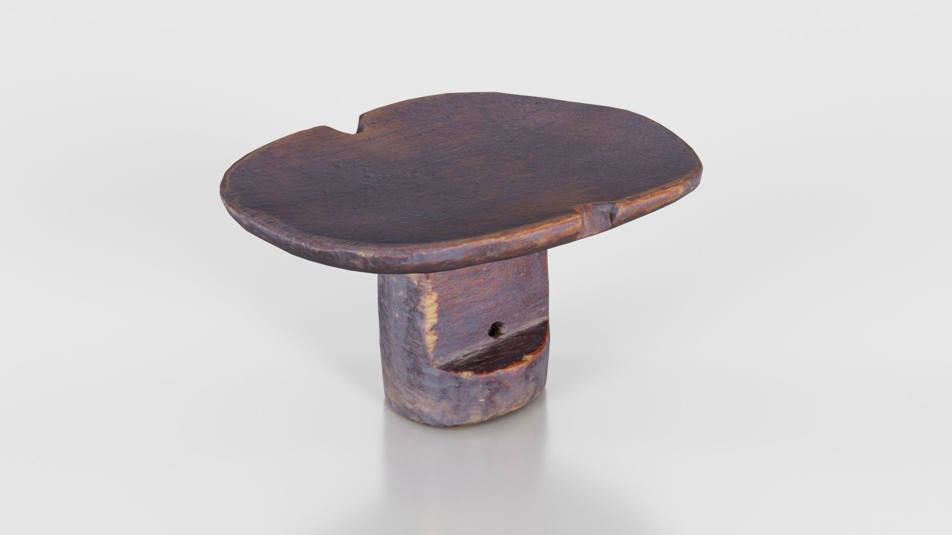 Headrest Africa Wood Furniture Prop 16 Low-poly 3D model_24