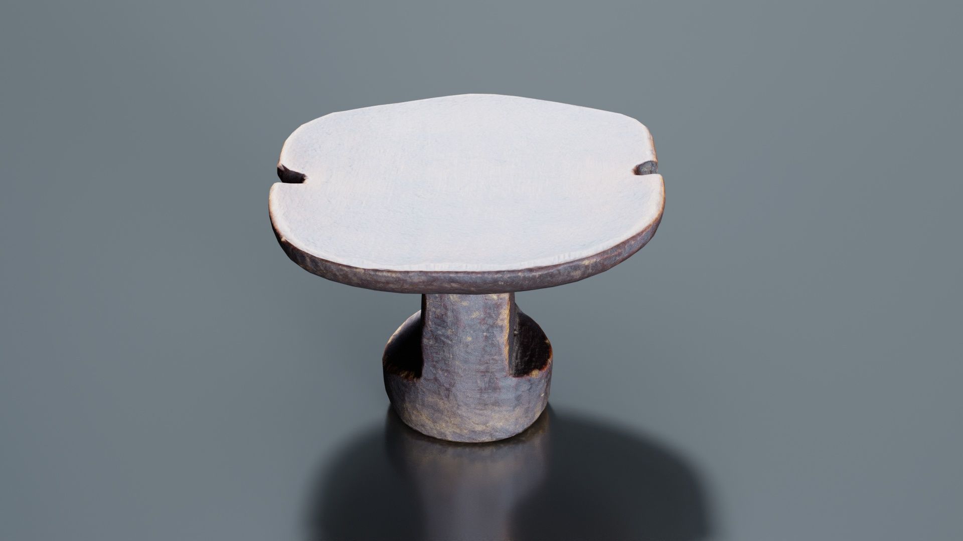 Headrest Africa Wood Furniture Prop 16 Low-poly 3D model_7