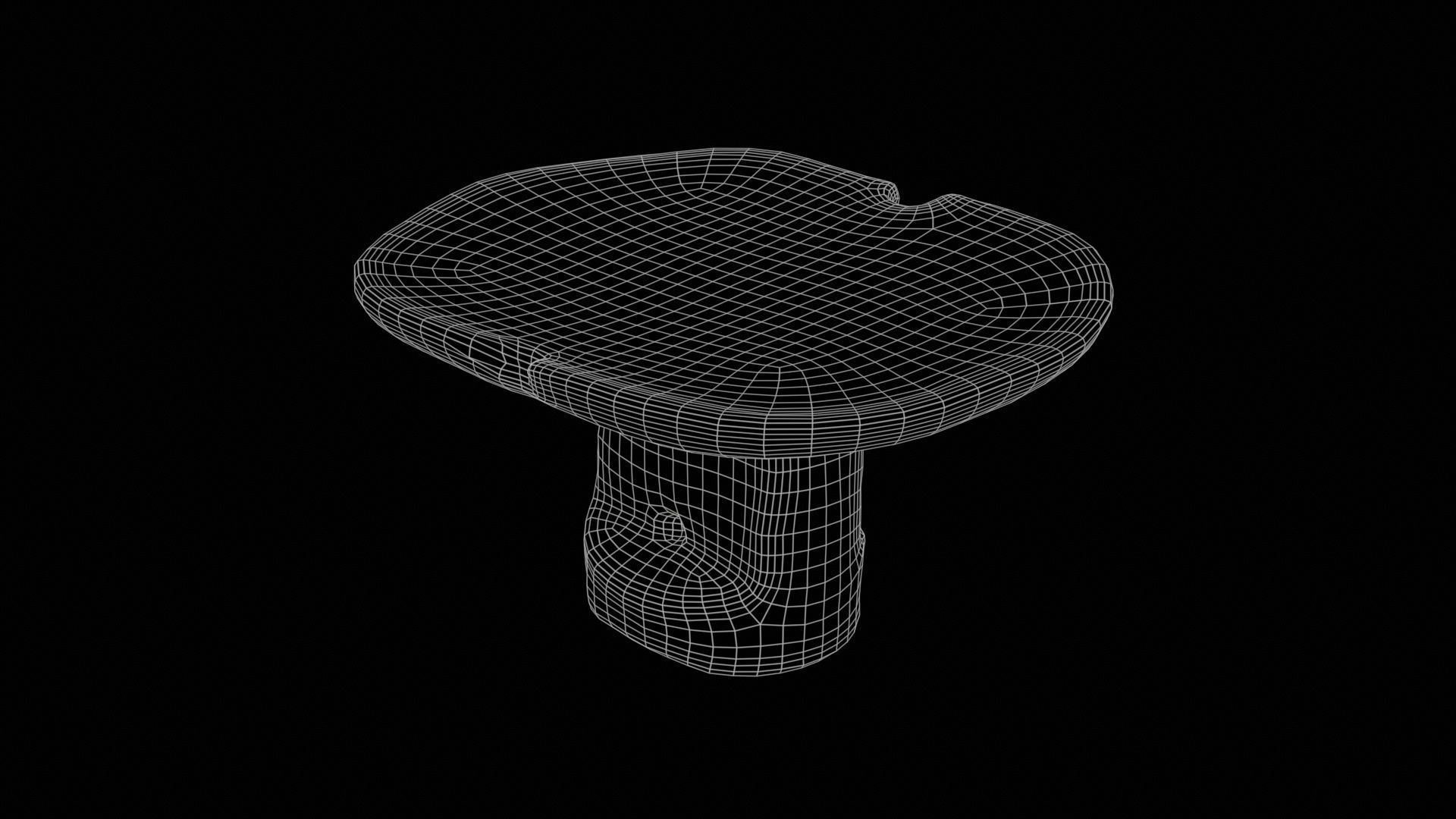 Headrest Africa Wood Furniture Prop 16 Low-poly 3D model_11