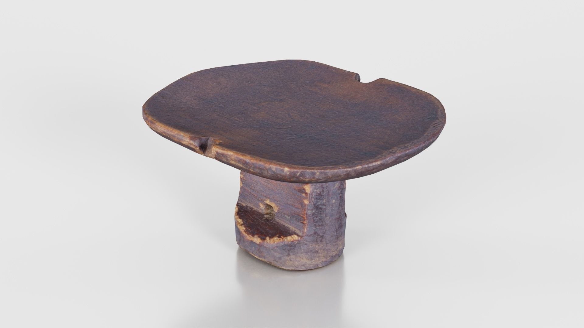 Headrest Africa Wood Furniture Prop 16 Low-poly 3D model_15