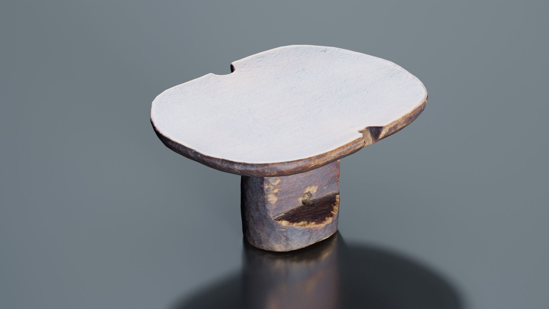 Headrest Africa Wood Furniture Prop 16 Low-poly 3D model_8